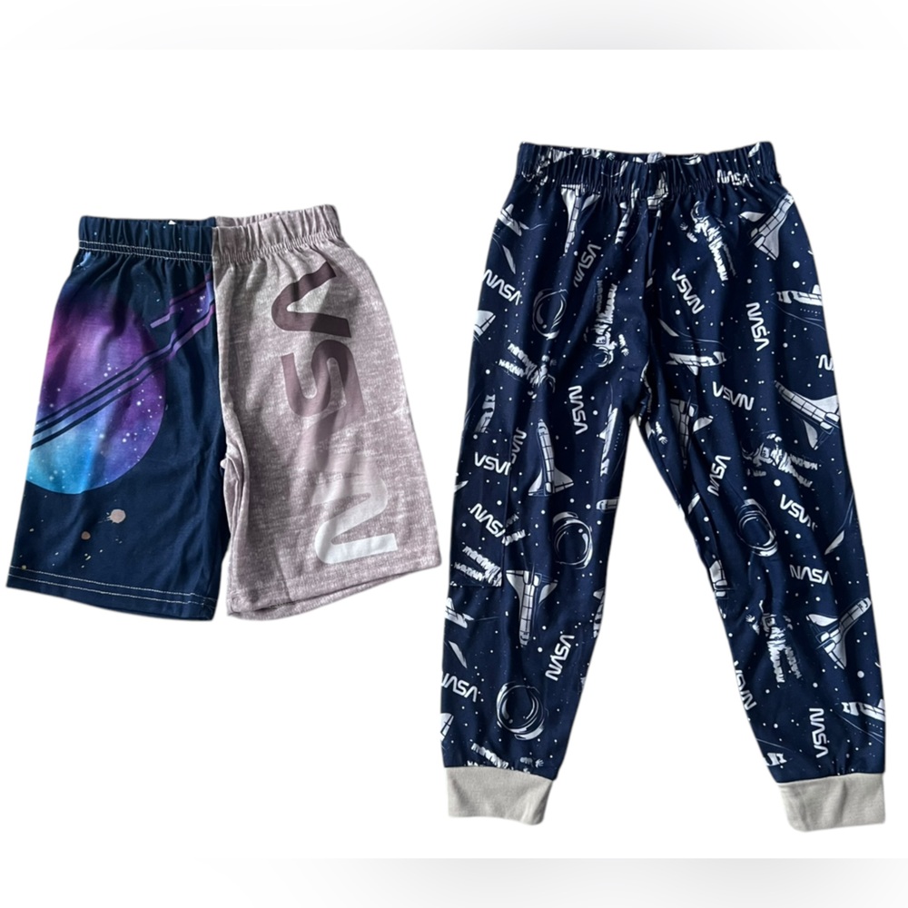Kids NASA Pajama Shorts and Pants Set - Size 4/5 - Picture 1 of 3